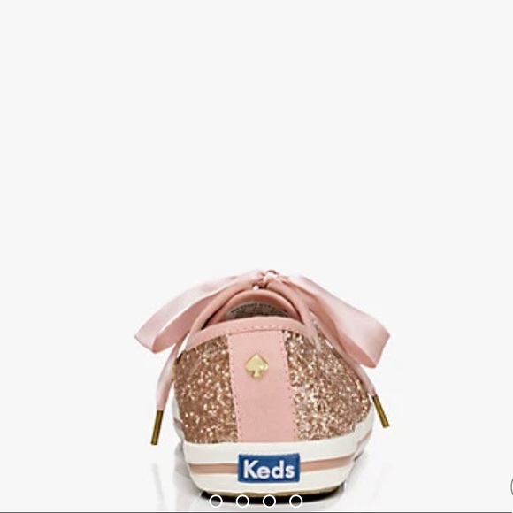 EUC Kate Spade x Keds Glitter Sneakers, Rose Gold, 7.5 - Picture 4 of 8